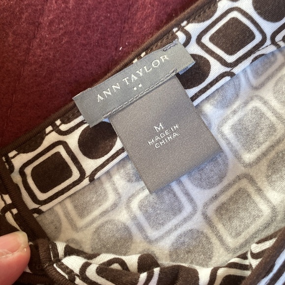 Ann Taylor Geometric Black and White Knit Dress - Picture 8 of 9